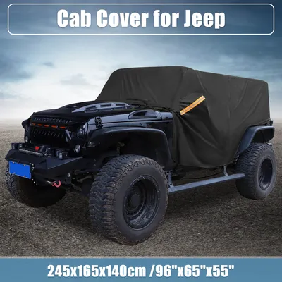 Produktbild von Autoabdeckung SUV Autoplane Outdoor Vollgarage Auto Abdeckplane für Jeep Wrangler JK JL Hardtop 2 Tür Schwarz