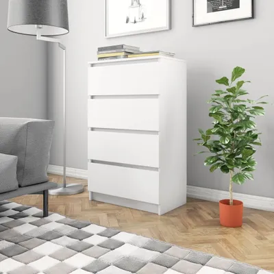 Produktbild von Sideboard Wohnzimmer - Weiß 60x35x98,5 cm Holzwerkstoff - Kommoden CC26899