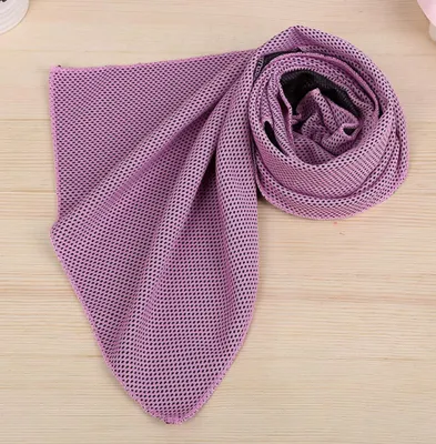 Produktbild von Kühlendes Sporthandtuch Fitness Abkühlung Handtuch Kühlhandtuch Kühltuch Cooling Towel Sport Fitness Sporthandtücher Hellviolett