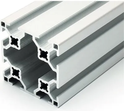 Produktbild von Länge 210mm - Aluminiumprofil 60x60L B-Typ Nut 8 (leicht), silber eloxiert. Aluminium Profil 60x60 Alu Profil 60 x 60 Montage- Systemprofil