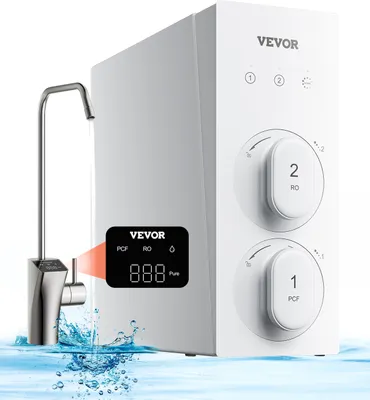 Obrázok produktu pre Systém reverznej osmózy VEVOR 800 GPD, 8-stupňový prietokový ohrievač vody, filtrácia vody reverznou osmózou, pomer vyčistenej a odpadovej vody 2:1