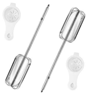2 Handmixer-Rührbesen aus Edelstahl, Eierbesen, 18 cm