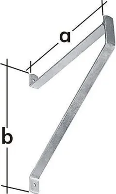 Obrázek produktu pro Držák do garáže, univerzální, 350x130mm / balení 1 ks