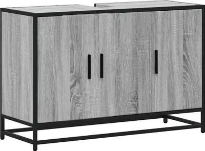 Zdjęcie produktu dla VidaXL 849272, Szary, Dąb, Metal, Drewno, 60 kg, 900 mm, 330 mm, 600 mm