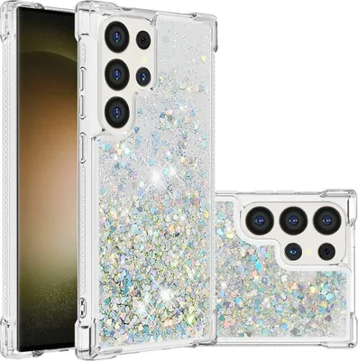 Produktbild von Samsung Galaxy S25 Ultra Hülle - Coverup Liquid Glitzer Back Cover - Silber
