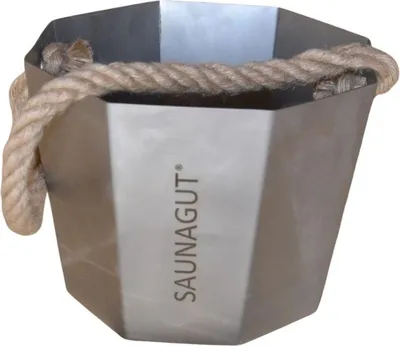 Produktbild von SAUNAGUT® glasperlengestrahlter Edelstahl-Sauna-Eimer 6 Liter