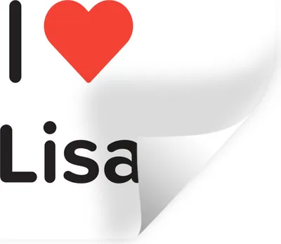 Produktbild von MuchoWow® Wandtattoo Wandsticker Wandaufkleber Ich liebe - Lisa - Mädchen 80x60 cm Selbstklebend und Repositionierbar - Faltenfrei