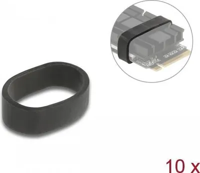 Image de DELOCK Gummiring schwarz 10 Stück