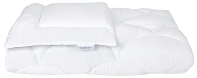 Produktbild von SCHIESSER Kinderbettenset Lagom | 2-teilig | Gesteppt | Mikrofaserbezug, Füllung aus silikonisierter Polyester-Hohlfaser | Atmungsaktiv & Leicht | Waschbar bei 60 °C | 100x135 cm + 60x40 cm | Weiß