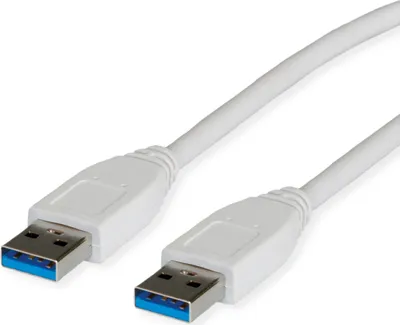 Produktbild von VALUE USB 3.2 Gen 1 Kabel, Typ A-A, weiß, 1,8 m