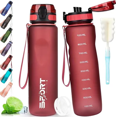 Immagine prodotto di AOPREL borraccia 1L sport BPA free bottiglia d'acqua a prova di perdite per il campeggio all'aperto