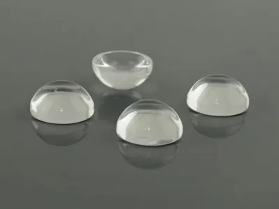 Produktbild von Vintageparts Glascabochons klar rund, 10 Stück, 14 mm