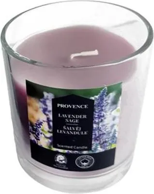 Obrázek produktu pro Provence SVÍČKA VE SKLE ŠALVĚJ LEVANDULE 7X8CM_EXTUTC