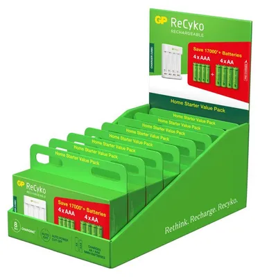 Image de GP Batteries 130E411STARTERKIT GP ReCyko E111 4-Port USB Ladeg. + 4xAA 2100mAH + 4x AAA 800mAh