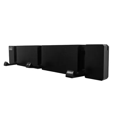 Produktbild von HOME DELUXE Garderobenleiste HOOK inkl. 3 Haken und Magnete - Schwarz| Wandgarderobe, Kleiderhaken, Garderobe, Garderobenhaken