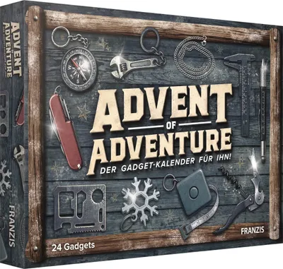Produktbild von FRANZIS 67256 - Advent of Adventure - Der Gadget-Kalender für ihn