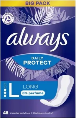 Immagine prodotto di Always - Salvaslip - Lungo - 0 % di profumo - 48 salvaslip - 1 pezzo