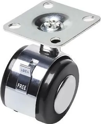 Produktbild von Möbelrollen Transportrollen Platte Möbelrolle Lenkrolle Weichbodenrollen Metall Ø50mm Mit Bremse
