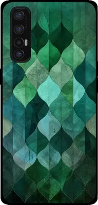 Produktbild von Smartphonica Telefon Fall geeignet für Oppo Find X2 Neo mit grünen Blättern drucken - TPU zurück Abdeckung Fall grünes Blatt-Design - Grün