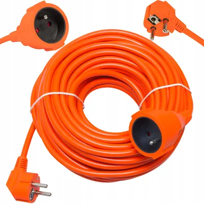 Zdjęcie produktu dla Przedłużacz ogrodowy, 50 m, 3 x 1,5 mm, z uziemieniem, pomarańczowy, Blow 98-061, 3,8 kg, 50 m