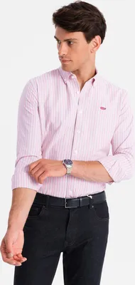 Produktbild von Ombre Clothing Langarmhemd für Männer Obouto rosa L