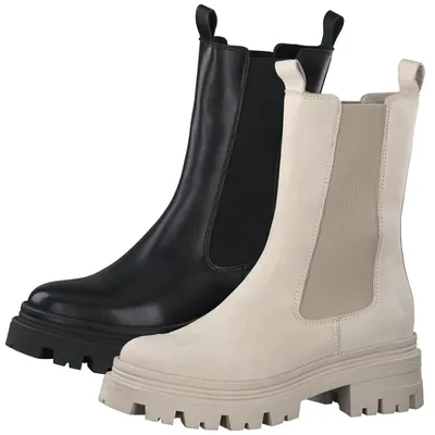 Produktbild von Tamaris Damen Chelsea Boots Leder Kurzschaftstiefel 1-25498-27, Größe:38 EU, Farbe:Schwarz