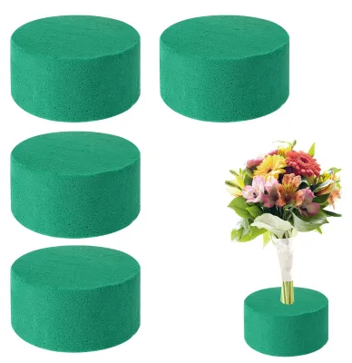Blumensteckmasse 4 Stück, Steckschaum für Kunstblumen, Ø 8 cm