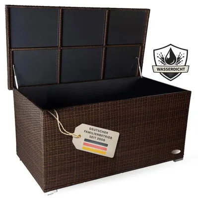 Produktbild von Auflagenbox Venezia 146x83x80 cm rostfrei, belüftet, Deckel als Tischplatte