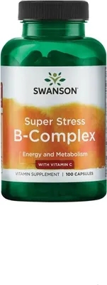 Obrázok produktu pre B-komplex s vitamínom C 500 mg 100 kapsúl Swanson Health Products