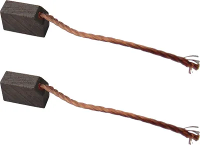 Produktbild von 2x Trade-Shop Motorkohlen Kohlebürsten Schleifkohlen Kohlestifte 5x6,4x10mm Kabellänge 40mm für viele KFZ PKW Motoren Antriebe Elektrowerkzeuge 12-24V