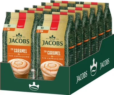 Image de Café soluble JACOBS TYPE CARAMEL CAPPUCCINO, 12 sachets de 360 g, saveur caramel