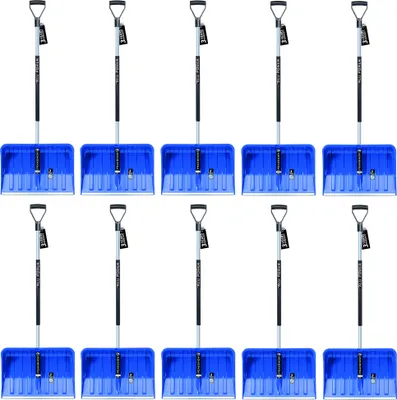 Produktbild von 10X Schneeschaufel Mit Ergonomischem Griff - Schneeräumer Für Kleine Und Große Schneemengen Kunststoff-Blatt, Aluminiumkante, Aluminium-Stiel