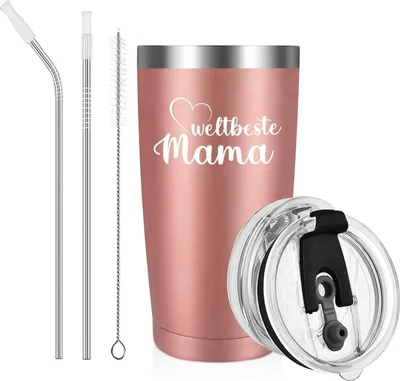 Image de Maman Cadeau Tasse 600ml Acier inoxydable Tasse thermique 20ozTasse à boire