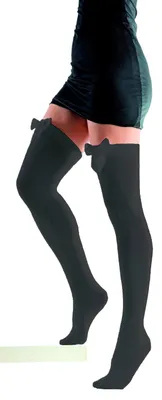 Produktbild von Overknees mit Schleife schwarz
