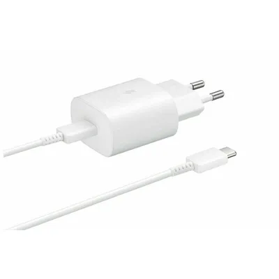Produktbild von Samsung Ladegerät EP-TA800 weiß + USB-C auf USB-C Kabel DG977 1m weiß