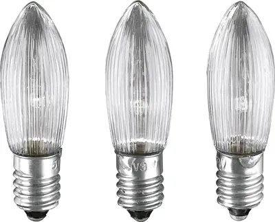 Immagine prodotto di HELLUM Ersatzkerze für Stimmungsleuchter 7fla. 34V/3W E10 klar 3 Stück