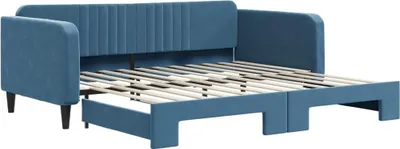 Produktbild von vidaXL Tagesbett Ausziehbar Blau 100x200 cm Samt