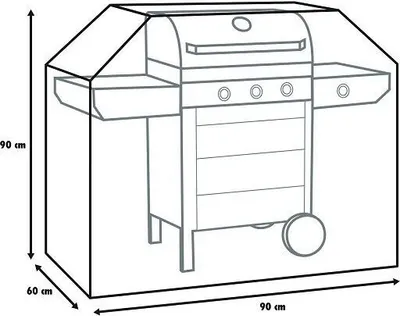 Produktbild von Primaster Atmungsaktive Schutzhülle für Gasgrills 90 x 60 x 90 cm