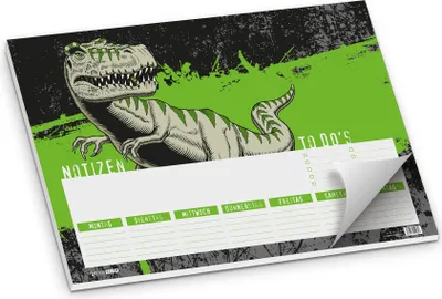 Produktbild von itenga Schreibtischunterlage T-Rex, 50 Blatt Papier, DIN A3
