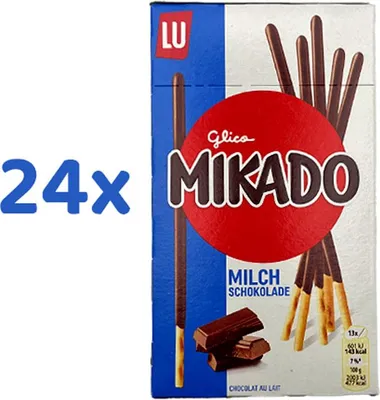 Image de Mikado chocolat au lait paquet de 24 (24x75g paquet)