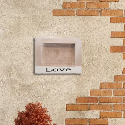 Produktbild von Bilderrahmen, Love, 16x11 | Holz, beige-weiß | H 17,5 x B 23,5 cm