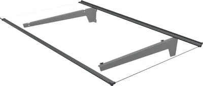 Produktbild von TrendLine Vordach Nizza Aluminum schwarz 140 x 90 cm