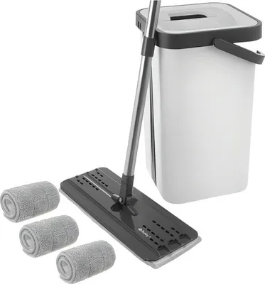 Obrázek produktu pro Ruhhy 27232 Mop dvoukomorový 11 L, 3x hadr, bíločerný