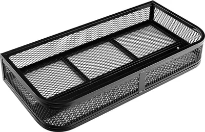 Produktbild von GOPLUS ATV Frontgepäckkorb, ATV Transportkorb aus Metall für Angeln & Jagen & Camping, Frontladekorb, Front Rack Gear Basket, 92×44×16,5 cm, Schwarz