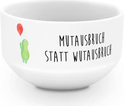Produktbild von Mr. & Mrs. Panda schale Schildkröte Luftballon - Weiß - Geschenk, reisschale, Motivationsspruch, Schildkröten, Obstschale, Snackschale, suppenschale, Müslischale