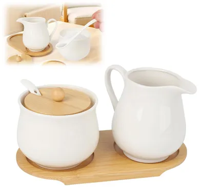 Image de Ensemble de 2 pots à épices en céramique avec cuillère et couvercle