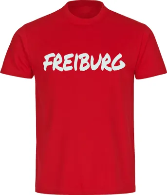 Produktbild von multifanshop Kinder T-Shirt - Freiburg - Textmarker, rot, Größe 140