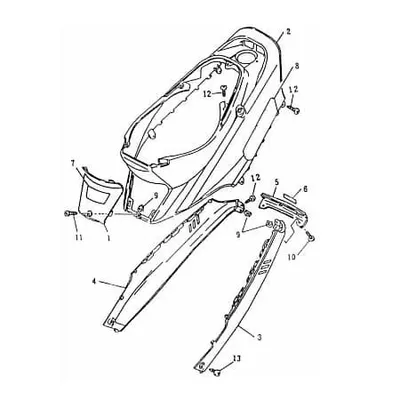 Produktbild von Rex 25 Sitzbankverkleidung Roller rot 51171-NAF-0016 Motorroller.de Sitzverkleidung Mittelverkleidung Sitz-Verkleidung Sitzbank-Verkleidung