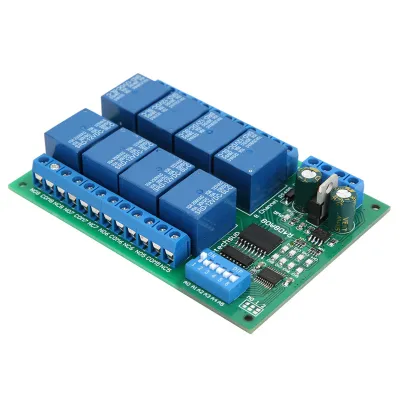 Zdjęcie produktu dla 12V 8-kanałowa karta rozszerzeń przekaźnika RS485 PLC do zdalnego sterowania protokołem RTU