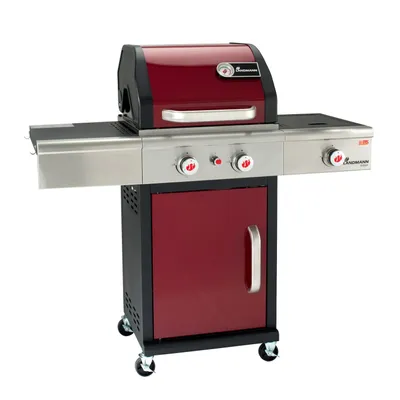 Obrázok produktu pre Plynový gril LANDMANN Triton PTS 2.1 BBQ plynový gril na vozíku plynový horák bočný horák červený